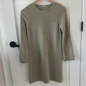 J. Crew SAMPLE Cashmere Dress 7/8 Sleeve Sage Green Gray Dress XS